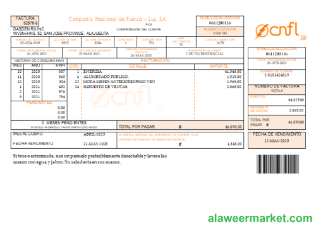 Compania Nacional de Fuerza y Luz, S.A. (CNFL) utility business bill, SCR